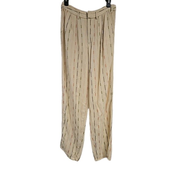 Free People Soft Spirit Trousers Pants Pockets Sand Combo Cream Women’s Size 4 - Picture 2 of 11